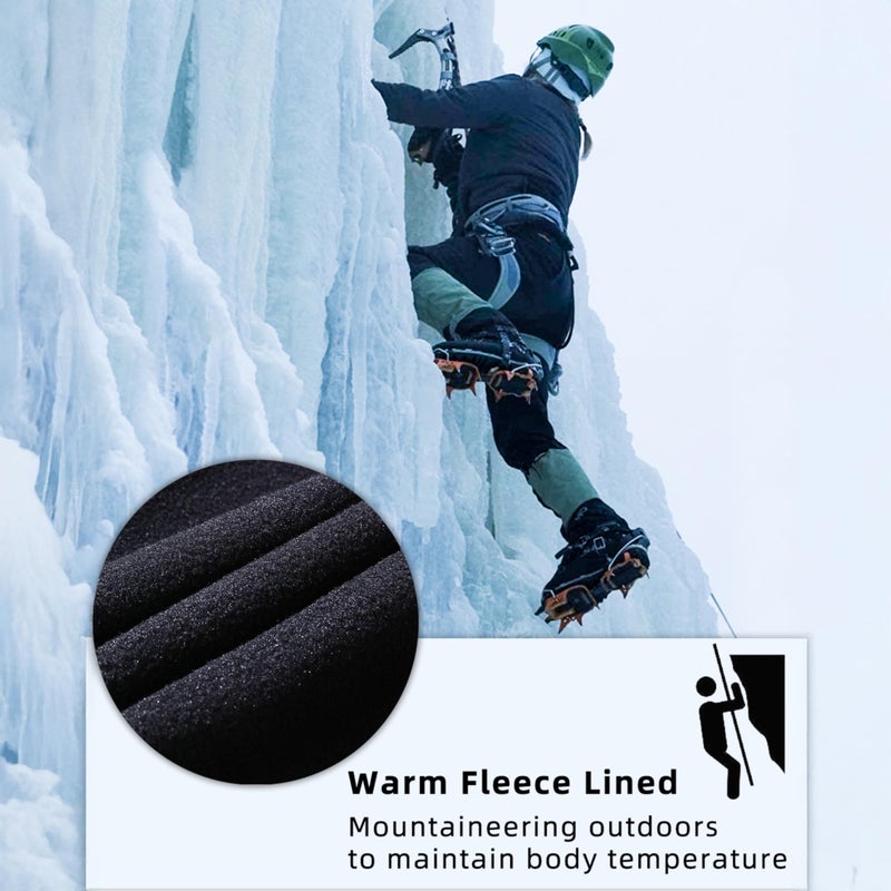 BenBoy Women's Outdoor Waterproof Windproof Fleece Slim Cargo Snow Ski Hiking Pants,Grey X-Large - Image 3